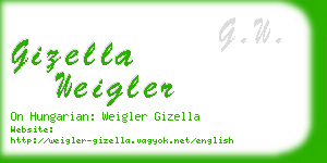 gizella weigler business card